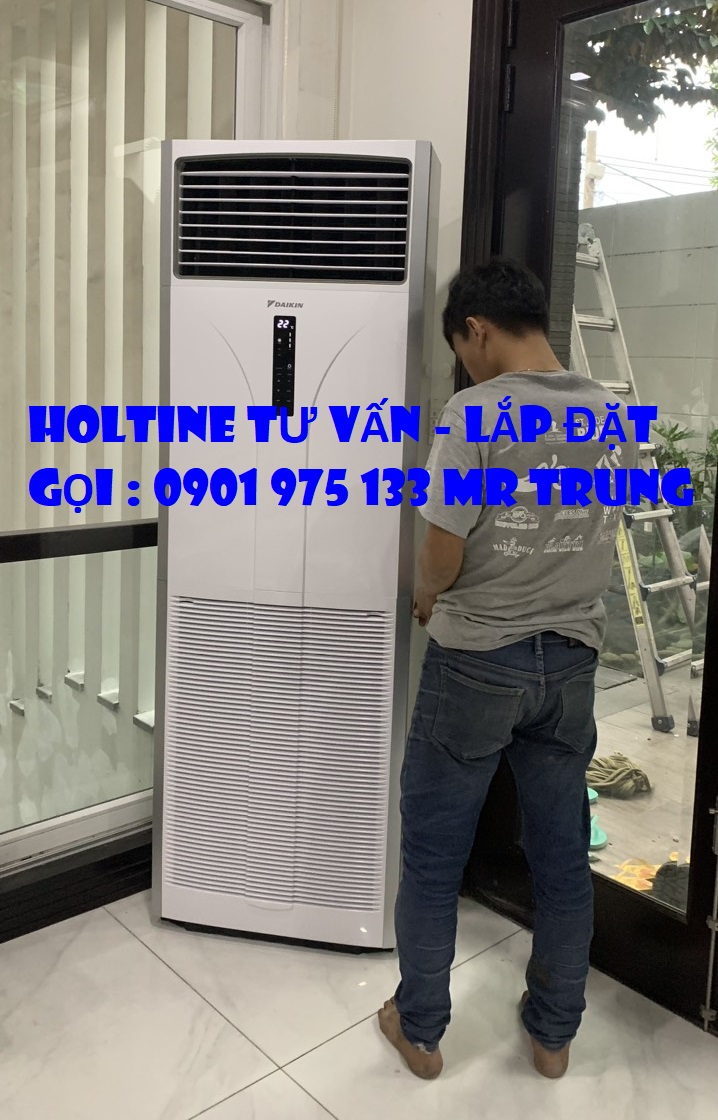 Cung cấp và lắp đặt máy lạnh tủ đứng Daikin cho khách hàng 